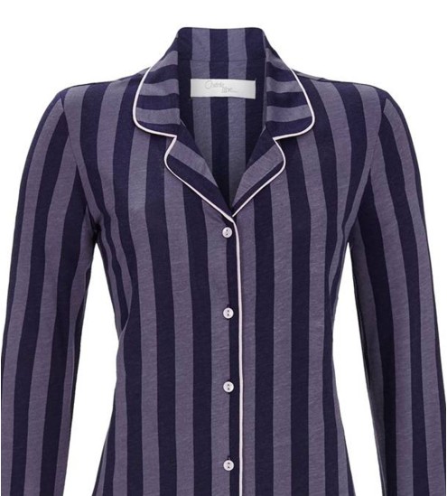 Liquette rayée boutonnée pour femme 286 Night