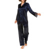 Pyjama élégant en satin et dentelle Dark Navy 310