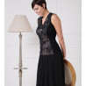 Top sans manches en laine et soie 020 NOIR