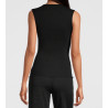 Top sans manches en laine et soie 020 NOIR