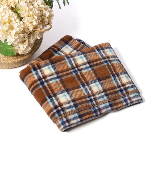 Plaid doux MARRON