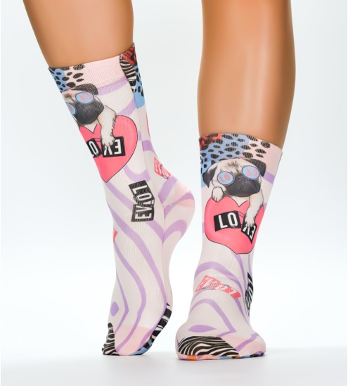 Chaussettes fun : Chaussettes Femme Dogs - 9,52 €