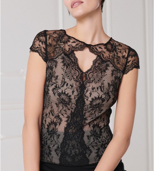 Top demi manches 020 NOIR