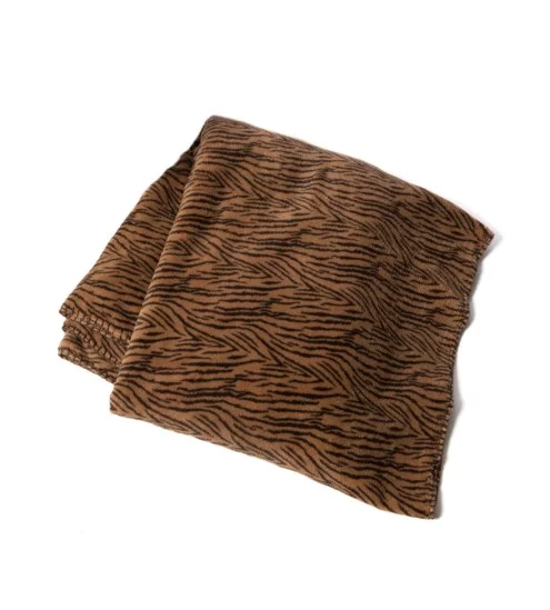 Plaid doux imprimé MARRON