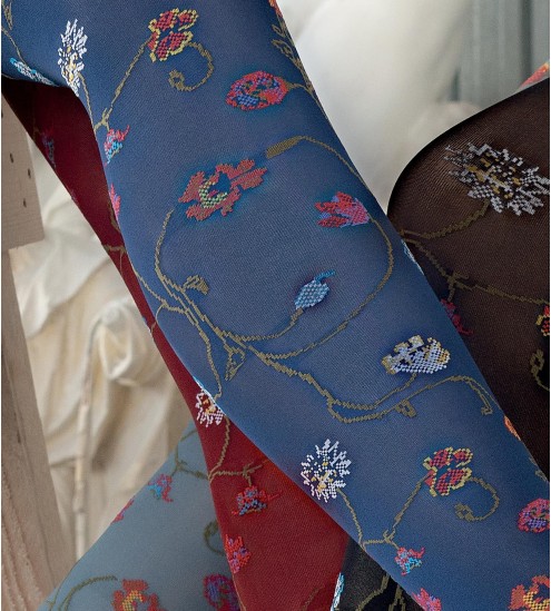 Collants à fleurs 60D...