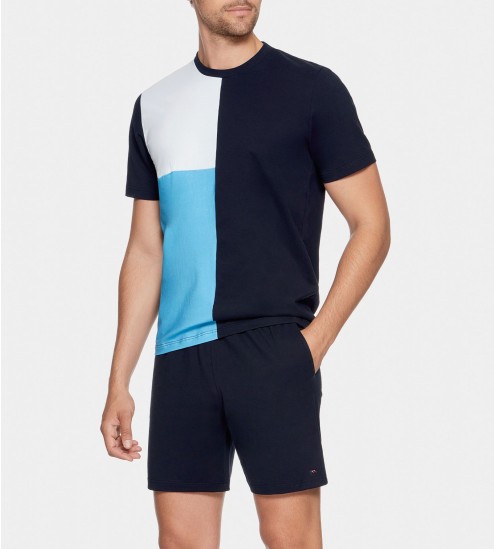 Pyjama court col rond...