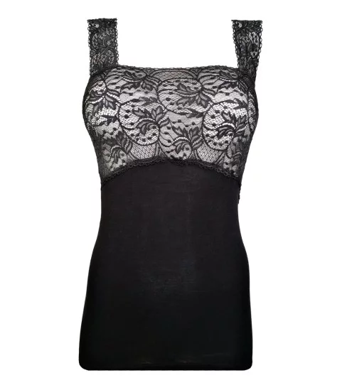 Lace tank top 100% black...