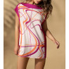 Chemise de nuit en modal coloré PK011 Fushia / Orange