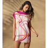 Chemise de nuit en modal coloré PK011 Fushia / Orange