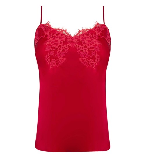 Caraco dentelle Splendeur Soie ROUGE