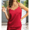 Caraco dentelle Splendeur Soie ROUGE