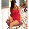 Caraco dentelle Splendeur Soie ROUGE