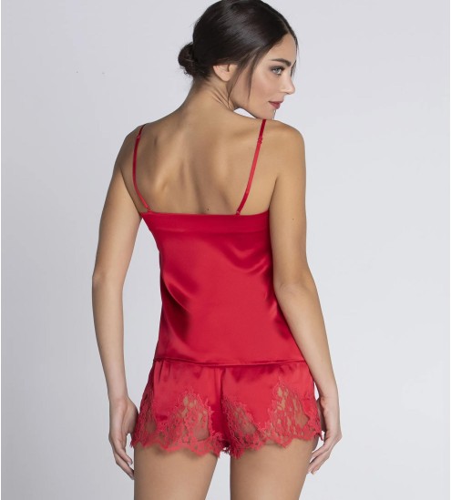 Short Splendeur Soie ROUGE