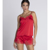 Caraco dentelle Splendeur Soie ROUGE