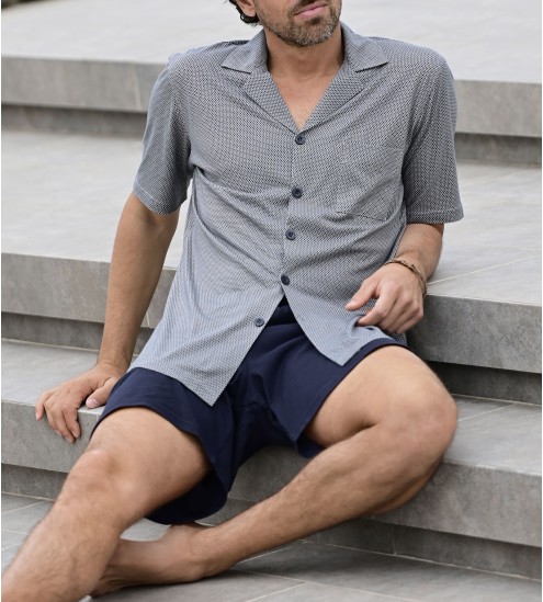 Pyjama court boutonné pour homme 138 Quartz