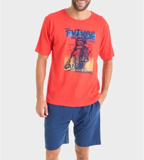 Pyjama court imprimé homme...