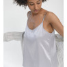 Caraco en satin de Soie stretch 270 Argento