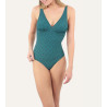 Maillot 1 pièce coupé Lagune 26 Vert Pin