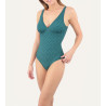 Maillot 1 pièce coupé Lagune 26 Vert Pin