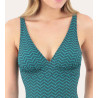 Maillot 1 pièce coupé Lagune 26 Vert Pin
