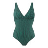 Maillot 1 pièce coupé Lagune 26 Vert Pin