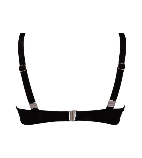 Haut de bikini corbeille fitting Pois Noir