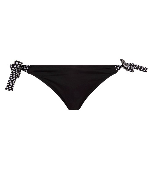 Slip de bain à lacets Dolce Vita Pois Noir