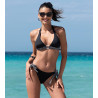 Slip de bain à lacets Dolce Vita Pois Noir