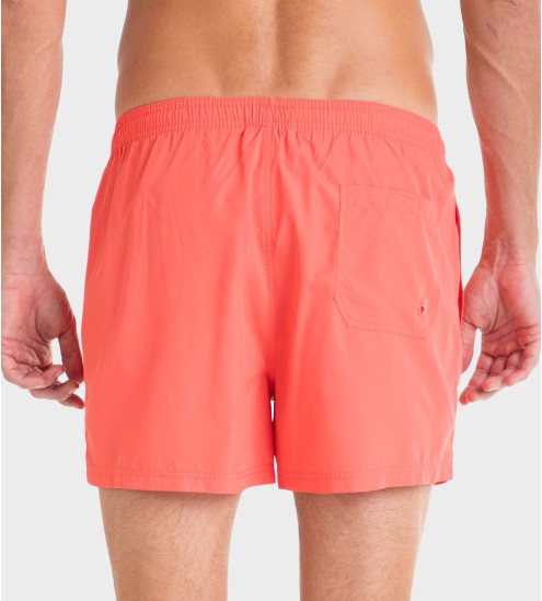 Short de bain uni Corail