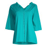 Chemise en coton jersey macramé 491 Turquoise