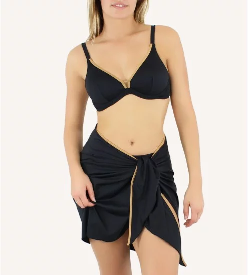 Paréo court Venezia Noir