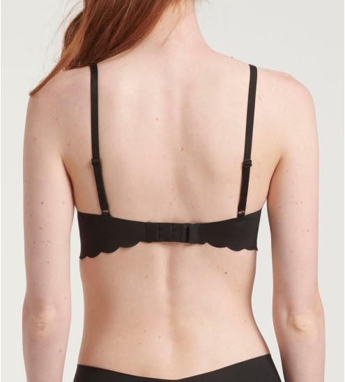 Black microfiber zero bra