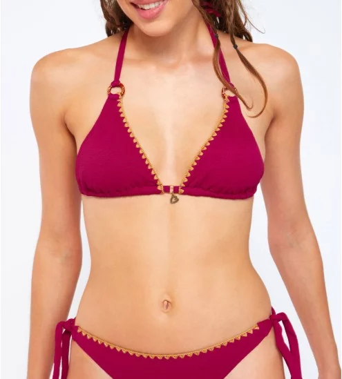 Haut Bikini triangle Yero Santafe Cassis JYB45