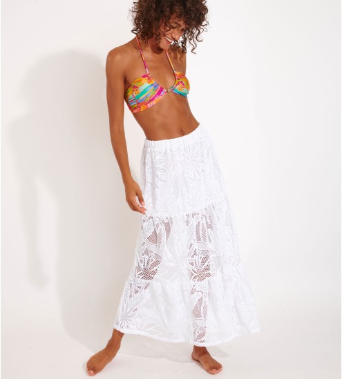 Long Skirt Lace Crochet...