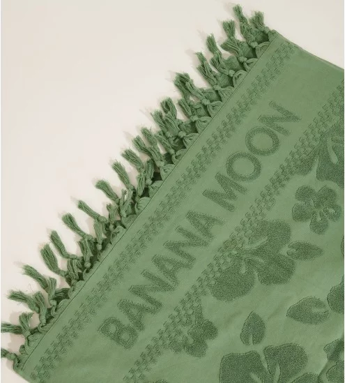 Drap de bain éponge Cheryll Petals Vert Mouse