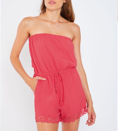 Combishort bandeau ajouré Purdey Bois De Rose LSE73