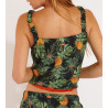 Top effet Lin Oxane Greenery Day Noir KBB01