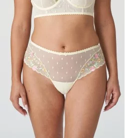 Shorty Saite Bestickte Safée Französische Vanille