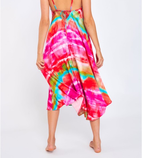 Robe longue OLIANA MERIDADILK Rose LHJ33
