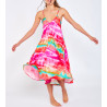 Robe longue OLIANA MERIDADILK Rose LHJ33