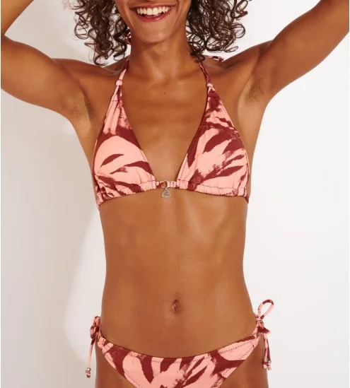 Haut de maillot triangle coulissant Bois De Rose LJU73