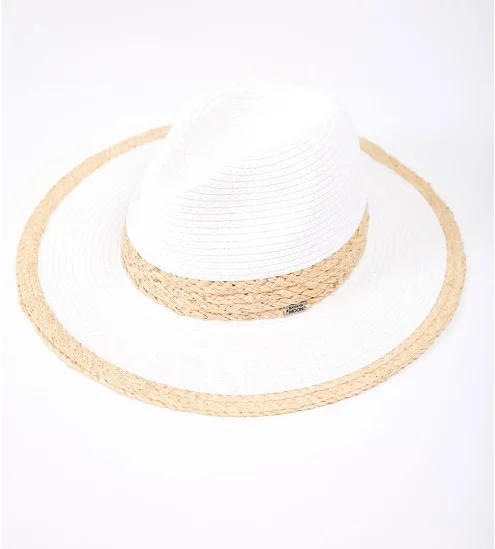 Chapeau naturel Rodwell Hatsy BAS10 Blanc