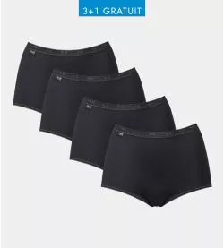 Lot de 4 Sloggi Basic+ Maxi NOIR 04