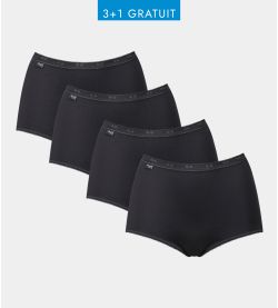 Lot de 4 Sloggi Basic+ Maxi NOIR 04