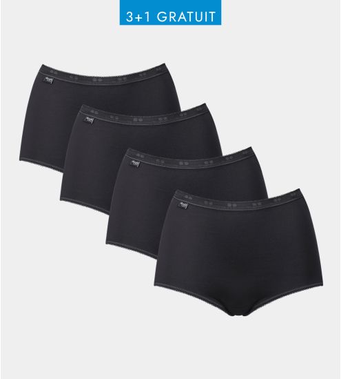 Lot de 4 Sloggi Basic+ Maxi NOIR 04