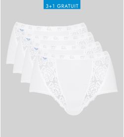 Sloggi Maxi Chic lot de 4 culottes BLANC 03