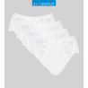Sloggi femme : Midi Chic lot de 4 BLANC 03