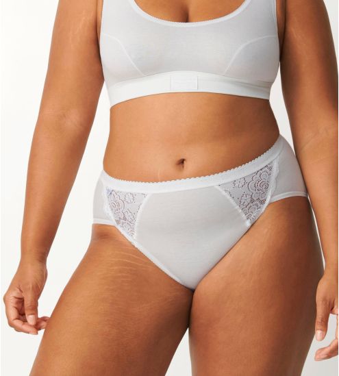Sloggi femme : Midi Chic lot de 4 BLANC 03