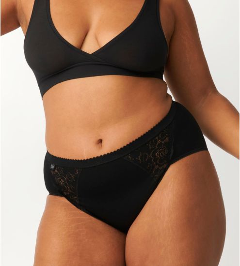 Sloggi femme : Midi Chic lot de 4 NOIR 04