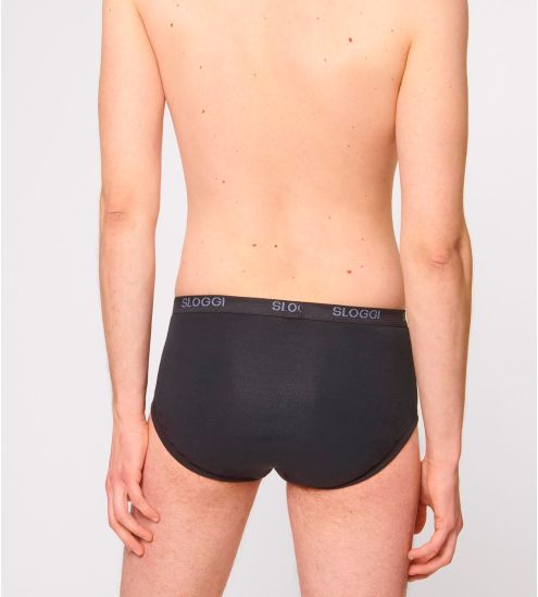 Slip Sloggi pour homme : Maxi Basic NOIR 04